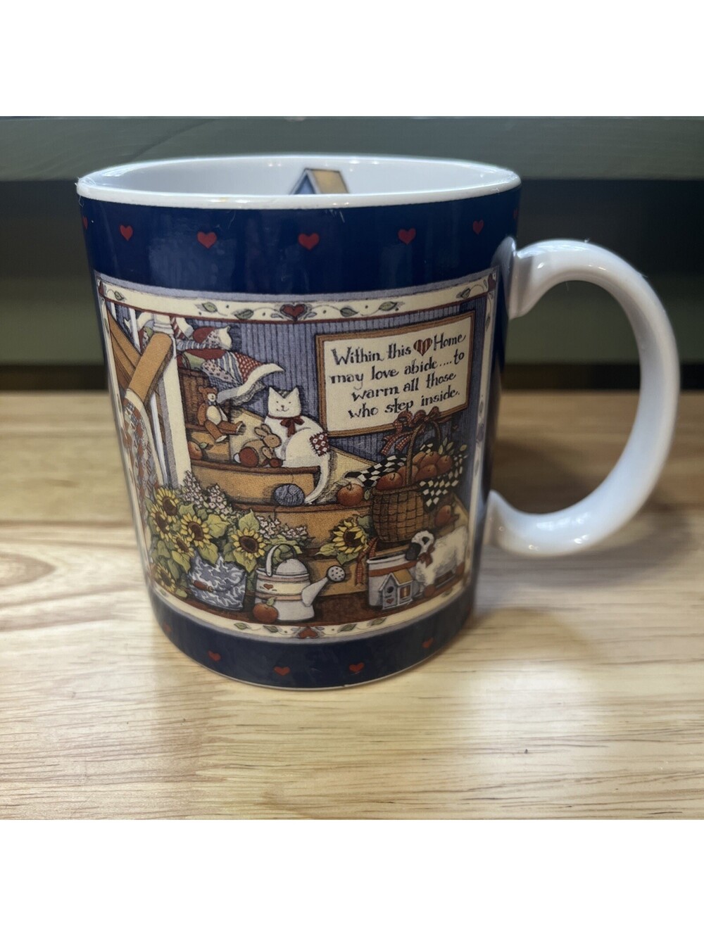 Vintage Lang and Wise Collector Mug "Within The House" Susan Winget 1996 Cat